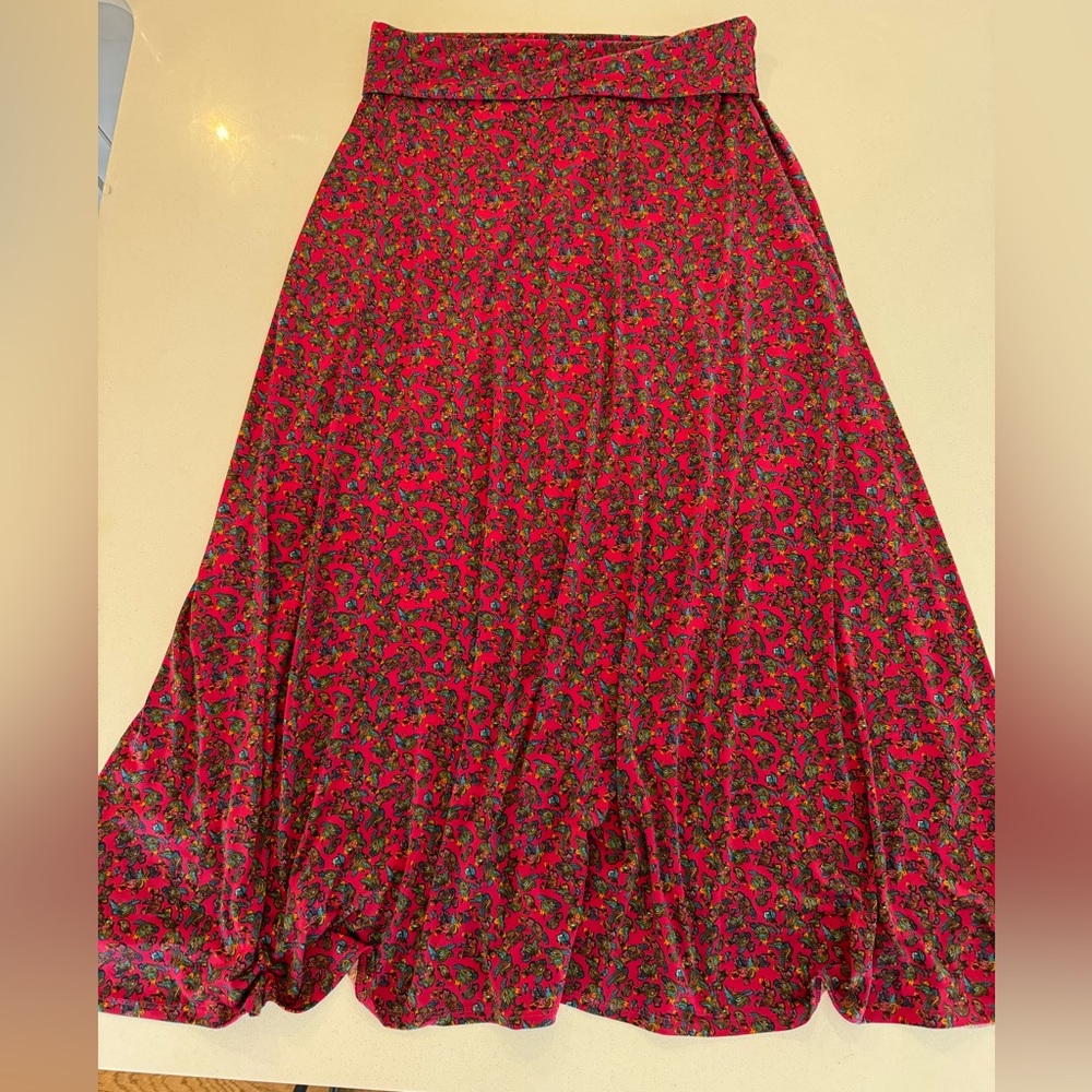 LuLaRoe full length Maxi skirt size L